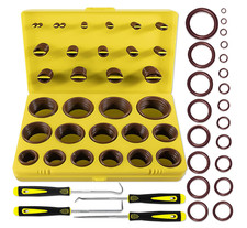 386 PCS 30 Sizes Metric Viton O-Ring Assortment Kit for Various Chemicals, Cylin
