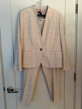 Ann Taylor Petites Women's Tan Pant Suit Size Jacket 12P Pants 10P 2 Piece Set