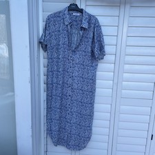 Ladies MSCH Blue Zebra Print Dress Size L