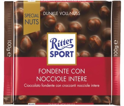 Ritter Sport Dark Chocolate with Whole Hazelnuts 3.5-Ounce