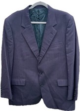 Aquascutum Of London Blazer Jacket Navy 100% Wool Made In England 42S