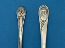 SET OF 2 WINTHROP GERBER SILVERPLATE FLATWARE BABY INFANT FEEDING SPOONS