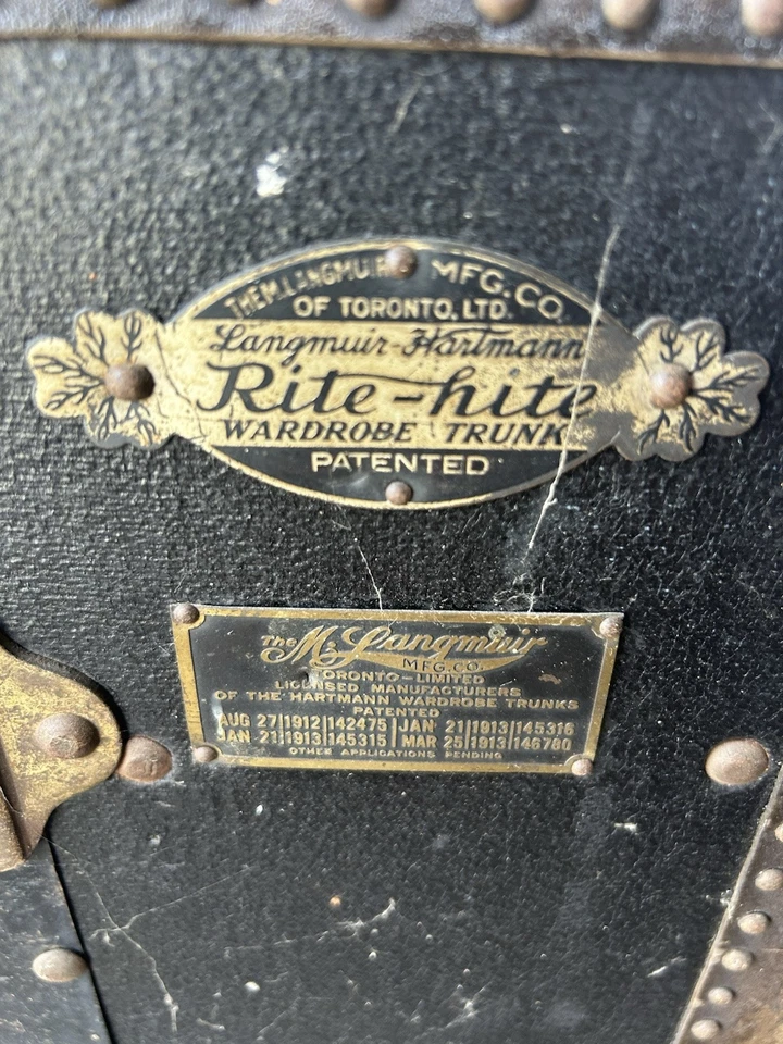 DE COLECCIÓN 1920-1949 HARTMAN GIBRALTARIIZE ARMARIO BARCO/TREN MALETERO DE VIAJE Foto 2 de 4