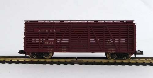 Con-Cor Spur N #50497 -- 40' Stock Car AT&SF -- Güterwagen -- Box Car | Zustand: Gebraucht
