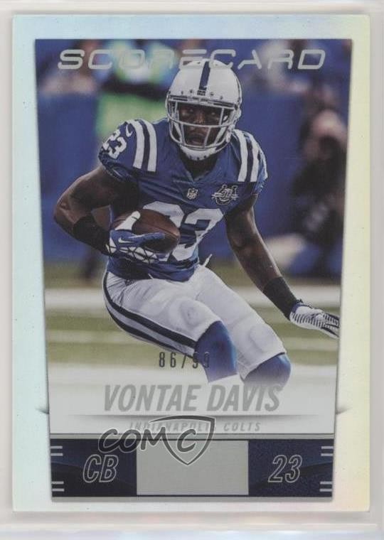 2014 Panini Hot Rookies Scorecard 86/99 Vontae Davis #100 0a3