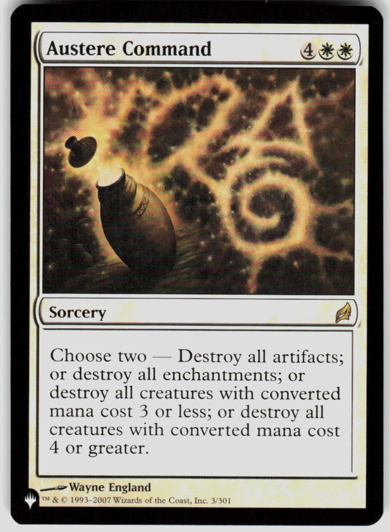 Austere Command 3 Lorwyn Magic the Gathering MTG