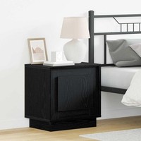 Nachttisch 2 Stk. Schwarz 44 X 34,5 X 45 Cm Holzwerkstoff