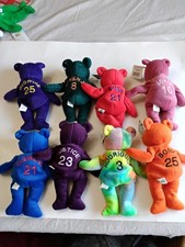 Lot of 8 Vintage 1998 Salvino  s Bamm Beano  s MLB Plush Bears - Griffey, McGwire