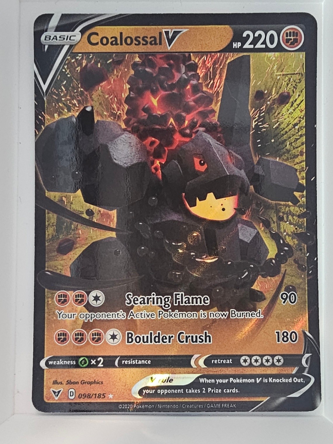 Coalossal V Ultra Rare SWSH04: Vivid Voltage 098/185 NM