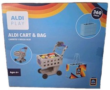 Aldi Play CART BAG 360 Piece Building Block Set Movable Parts Toy New In Box