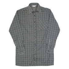 BREMO Mens Shirt Black Check Long Sleeve M