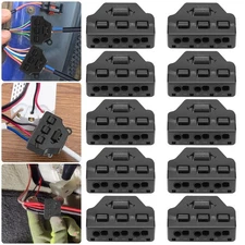 10PCS Buckle Type Splitter Terminal Block 2 In 6 Out Parallel Connector 0-42V DC