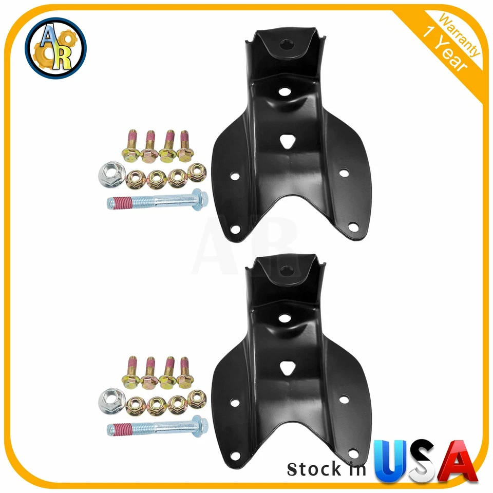 2件装后叶弹簧锁扣支架带硬件适用于97-04福特F-150 F-250 — 第 2/4 张图片