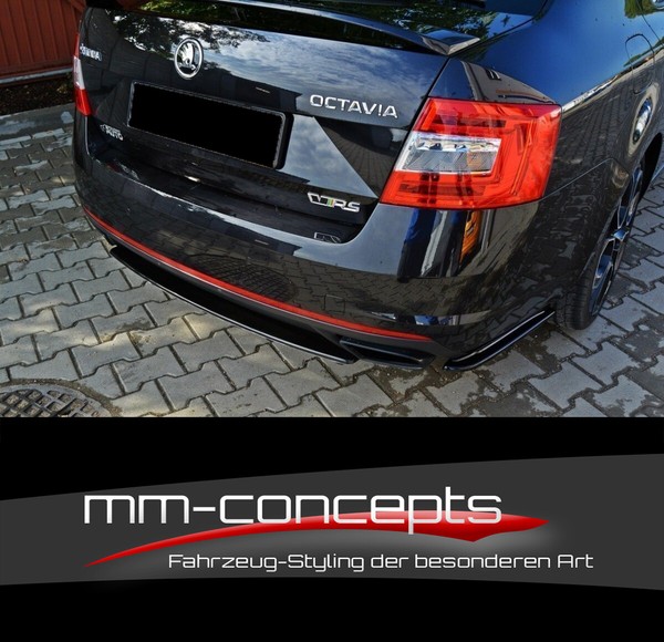 Cup Diffusor Seiten AnsäTze Schwarz FüR Skoda Octavia RS MK3 Heck Rear Flaps V1-image