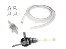 Benzinhahn + Benzinschlauch Klar Set für Saxonette Spartamet Hercules Sachs