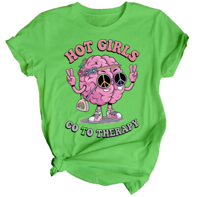 Frauen Gehirn Frieden Zeichen psychische Gesundheit Bewusstsein T-Shirt Top Angst emotional #MHA