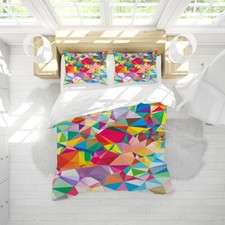 3D Geometry Colorful Pattern Quilt Cover Set Duvet Cover Bedding Pillowcases