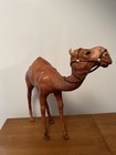 Indian Camel Leather Wrapped Art Statue Vintage Large 20”X 17.5” — photo 5