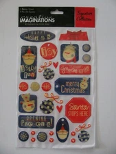 Creative Imaginations CHRISTMAS Epoxy Stickers NIP