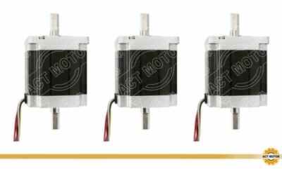 ACT MOTOR  3PCS Nema34 Stepper Motor 2.8A 99mm 890oz-in 14mm 6.3Nm 34HS9820B CNC