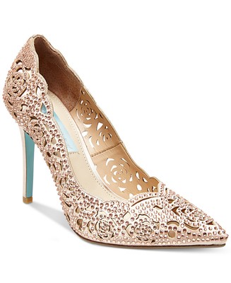 betsey johnson rose gold shoes