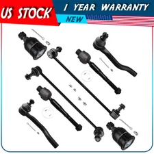 8Pcs Front Tie Rod End Ball Joint Sway Bar For 2013-2017 Honda Accord Automatic