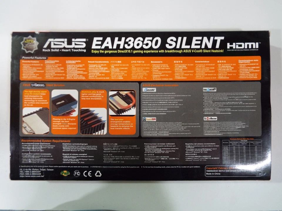 ASUS ATI Radeon HD 3650 512MB DDR3 PCI Express Graphics Video Cards with box - Image 4 of 4