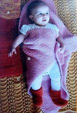 Knitting Pure  Simple Pattern BULKY BABY BLANKET 3 sizes  BOOTIES 281