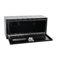 12x14x30 Aluminum Truck Bed Trailer Storage Underbody Tool Box Black Wlock