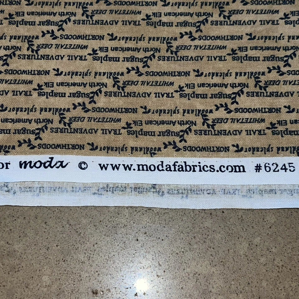 Moda Quilt Fabric Trail Adventures Holly Taylor 3 1/2 Yds Woods Deer Sugar Maple - Image 4 of 4