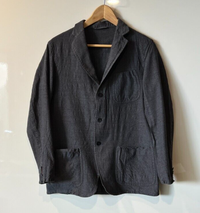 COMOLI Tokyo Charcoal Wool x Linen 3 Button, 3 Pocket COMOLI Tokyo Charcoal Wool x Linen 3 Button, 3 Pocket