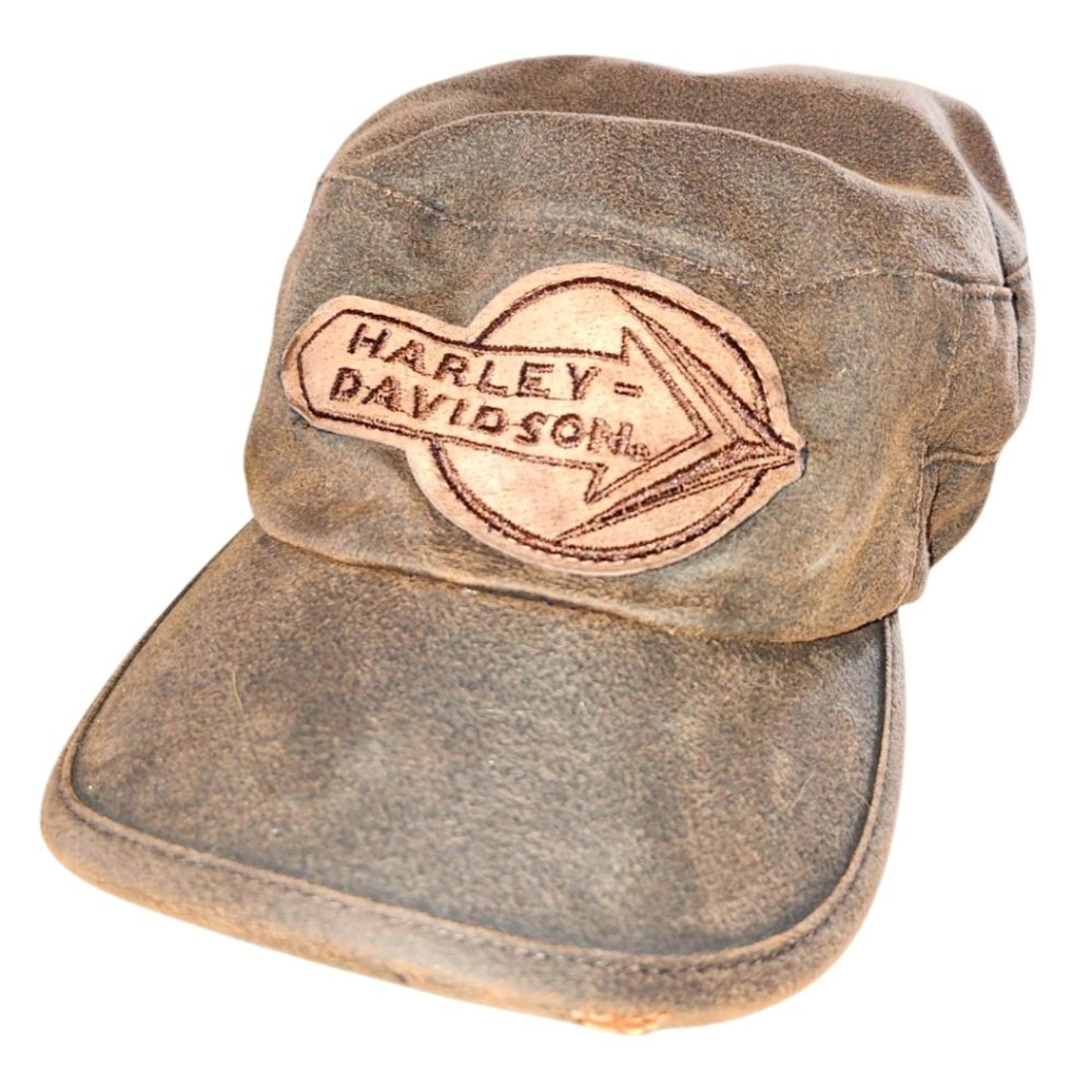 Harley-Davidson Brown Logo Patch Painter Cap Sz. … - image 1
