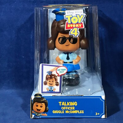 New TALKING OFFICER GIGGLE McDIMPLES Pixar Toy Story 4 - ROTATING