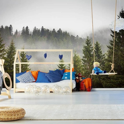 Custom Modern Self-Adhesive Wall Murals 3D Spruce Forest Wallpaper Removable ... - Picture 5 of 9
