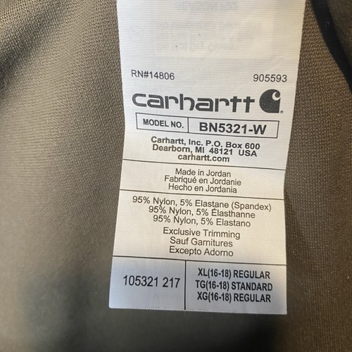 Carhartt Force Fitted Lightweight Leggings Womens XL Ankle Length Army Green - Picture 13 of 14