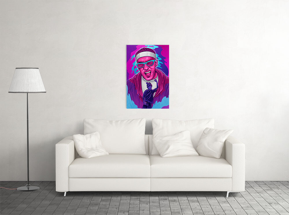 Bad Bunny 2018 Tour Trap Rap Music Singer Star Wall Art Home