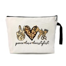 Peace Love Hairstylist Cosmetic Bag  hairstylist GiftsHairdresser GiftsStylist...
