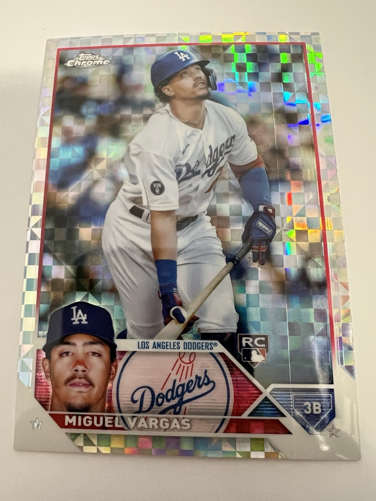 2023 Topps Chrome XFractor Miguel Vargas RC #161 Los Angeles Dodgers