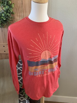 Vintage Look California Desert Valley Long Sleeve Tshirt  Shirt for Adults XS