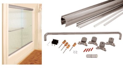 CRL Brushed Nickel 60'' x 80'' Cottage DK Series Sliding Shower Door Kit With Meta