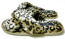 Leopard Slippers Slides Sandals Furry Crisscross Trillium Women s Size 9
