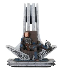 Star Wars Premier Collection The Mandalorian Bo Katan on Throne Statue Diamond