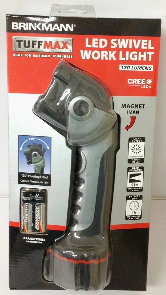 BRINKMANN 4 AA Battery Operated LED Swivel Work Light Flashlight w/ Magnet Back - Image 2 of 2