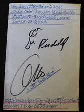 Otto Waalkes signed autograph signed + drawing 14x20.5 cm slip in person