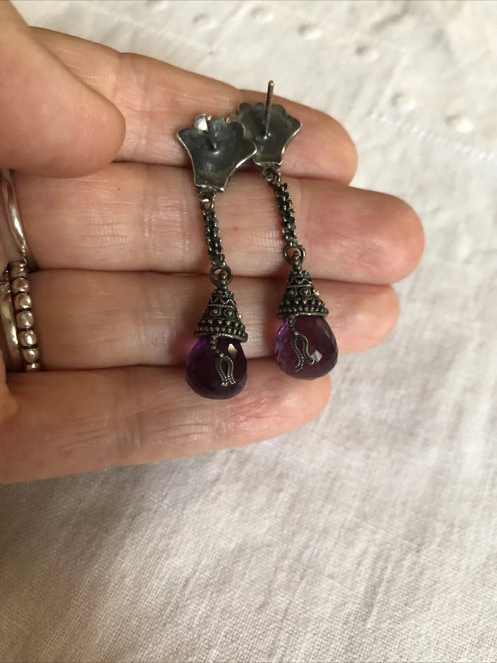 Orecchini argento Con Ametista - Immagine 4 di 4