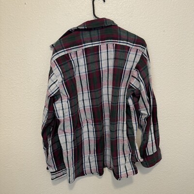 Vintage Five Brothers 80s Flannel Heavy Shirt FIT LARGE USA Long