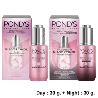 2 x 30g Pond's Bright Miracle Ultimate Clarity Serum + Night Serum