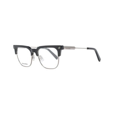 Dsquared2 DQ5243 B01 Brille Brillenfassung Brillengestell Schwarz Silber 49-17