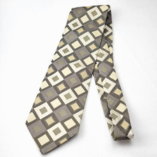 ROBERTO VILLINI Collezione Men's Tie Silk Diamond Geometric Necktie 58" x 4"