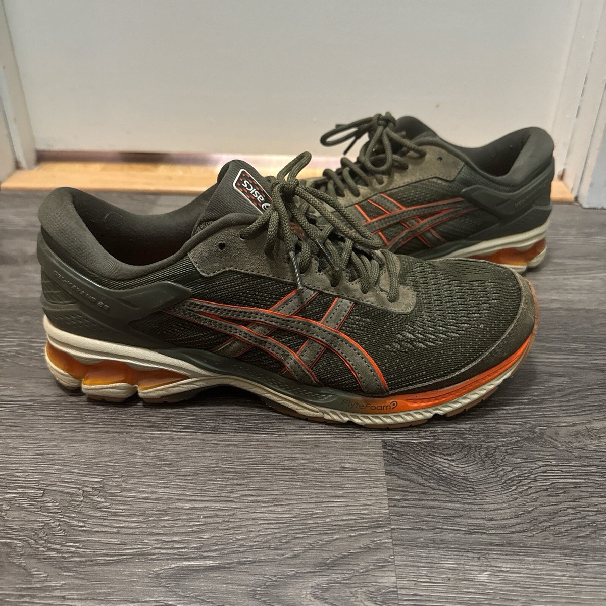 Asics Gel-Kayano 26 Sneakers Shoes Mantle Green-Olive Canvas Mens